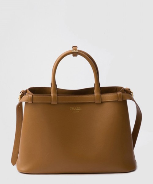 프라다 미디엄 가죽 핸드백 1BA417