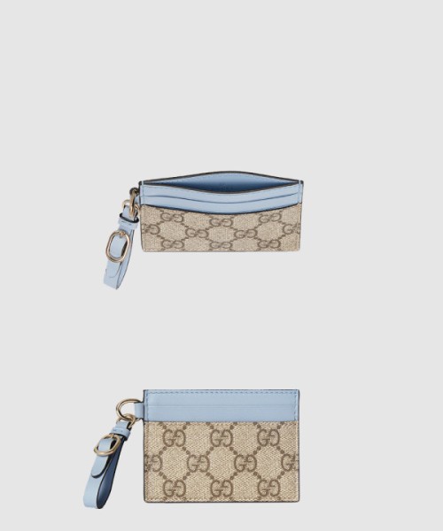 구찌 GG 엠블럼 스트랩 카드 케이스 819121