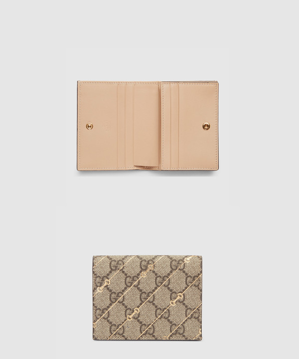 구찌 GG 수프림 캔버스 카드 케이스 지갑 774332