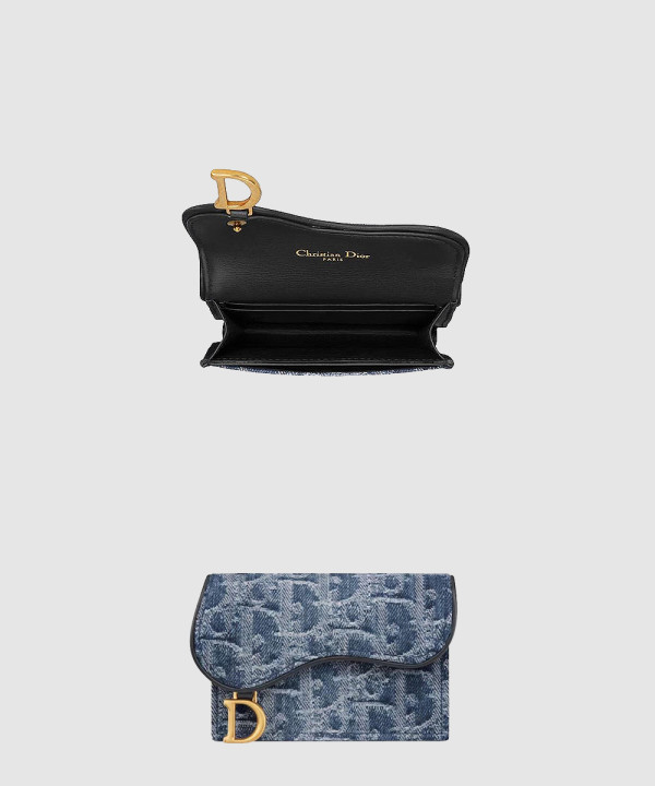 디올 Saddle Bloom 카드 지갑 S5611