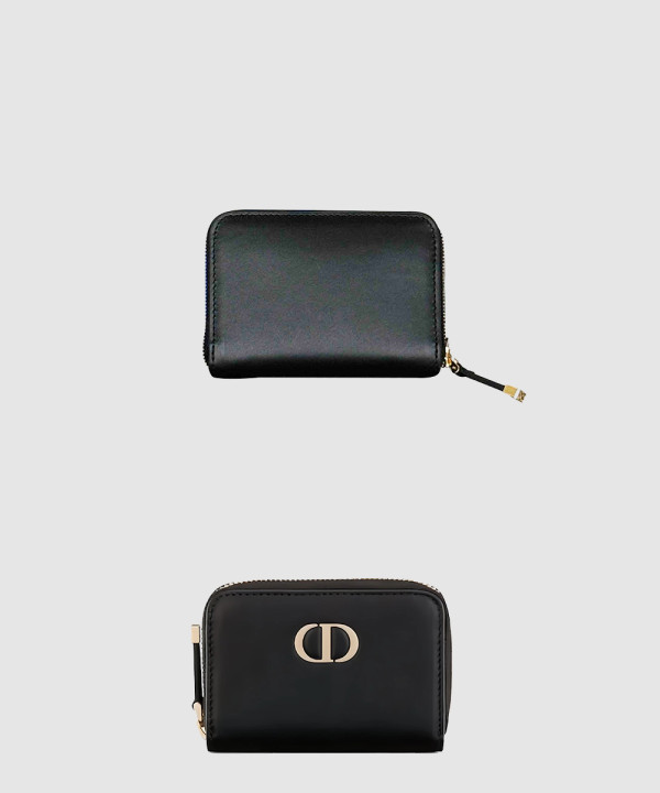 디올 30 Montaigne Voyageur 스몰 지퍼 동전 지갑 S2155