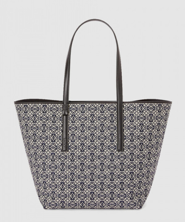 로에베 T 토트백 - 카프스킨 & 애너그램 자카드