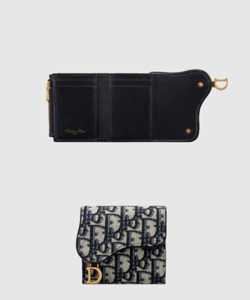 디올 새들 로투스 반지갑 S5652