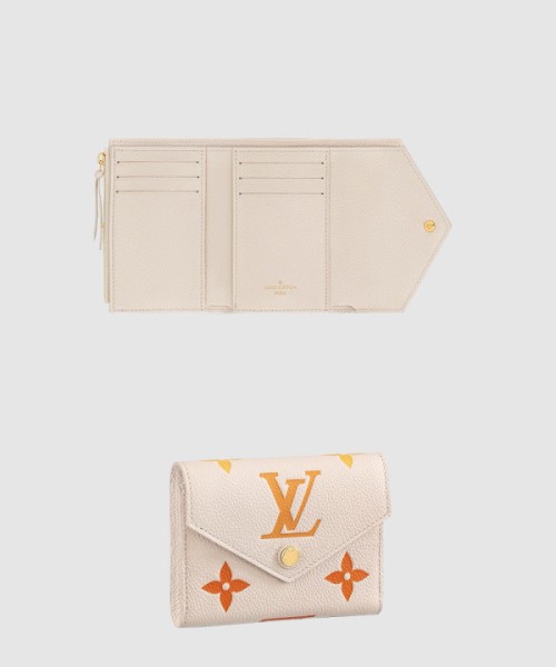 루이비통 빅토린 월렛 레더 모노그램 엠보싱 동전 카드슬롯 M82202