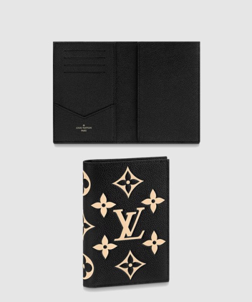 루이비통 여권 케이스 레더 모노그램 엠보싱 여권 커버 지갑 M46290