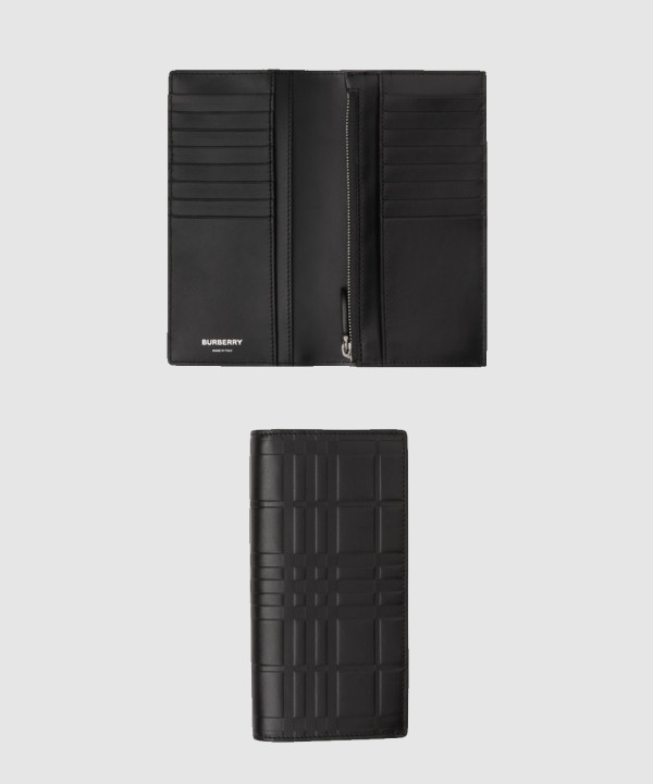 버버리 체크 엠보 가죽 장지갑 80548501