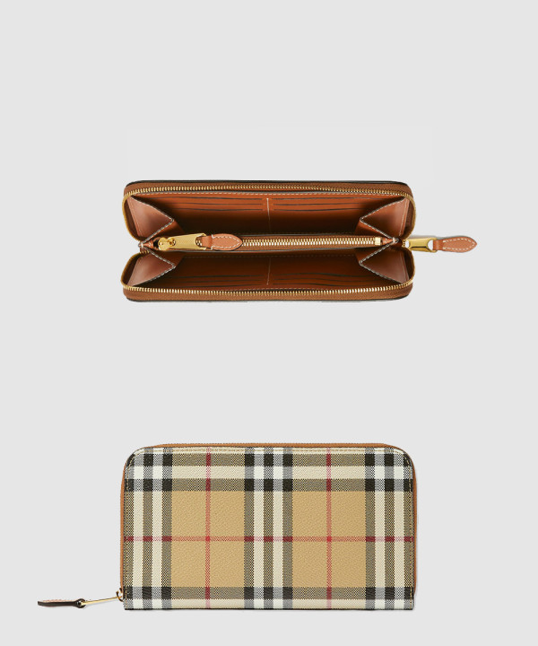 버버리 체크 지퍼 지갑 80705981