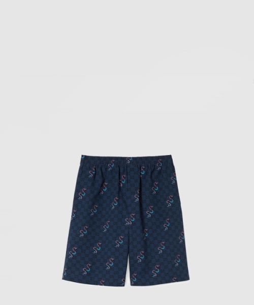 구찌 프린트 코튼 쇼츠
