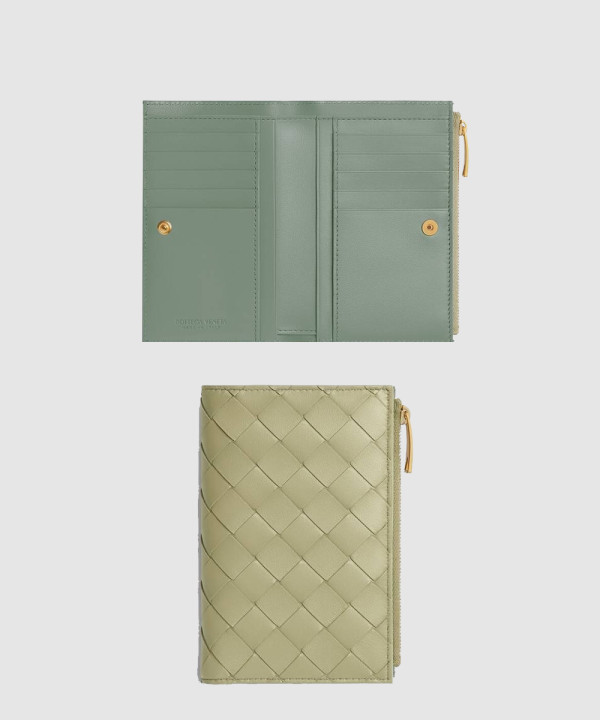 보테가베네타 중형 인트레치아토 양면 지갑 749940