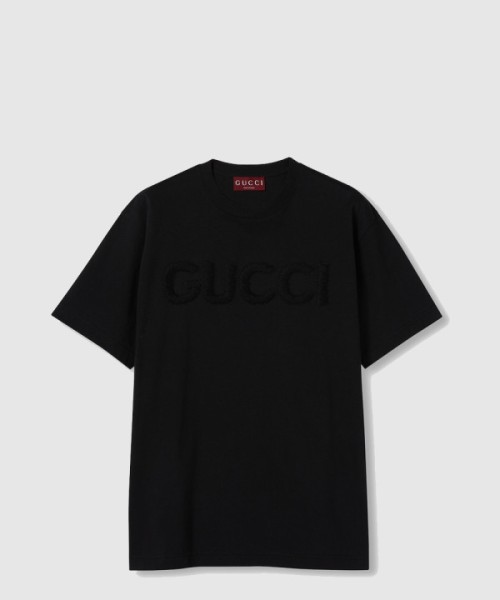 구찌 자수 코튼 저지 티셔츠