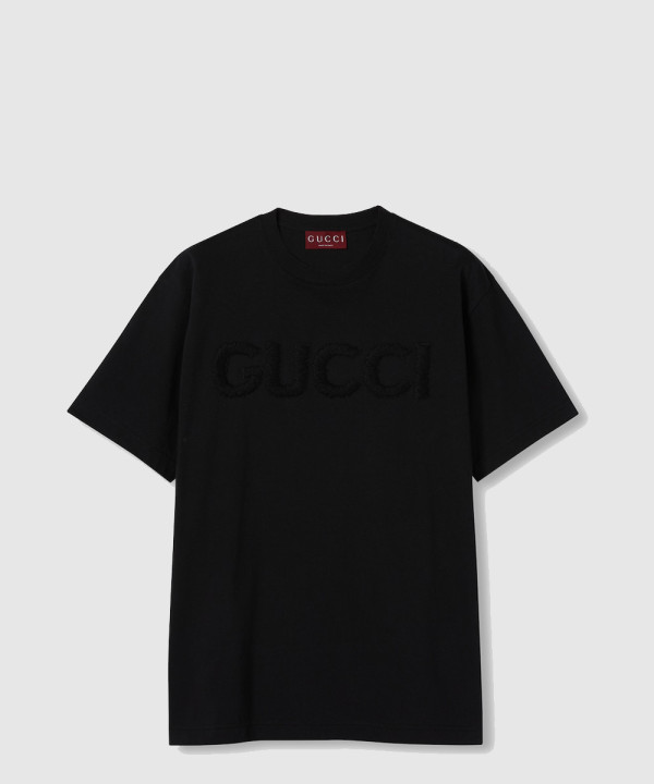 구찌 자수 코튼 저지 티셔츠