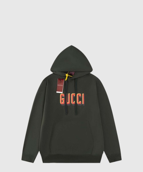 구찌 로고 프린트 코튼 후디