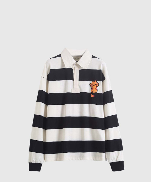 구찌 스트라이프 폴로 티셔츠