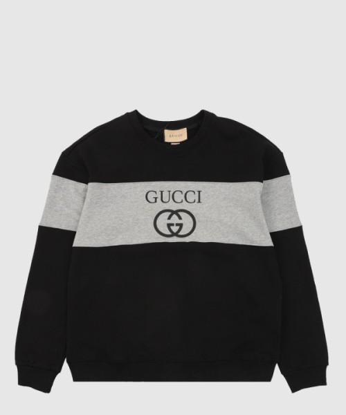 구찌 로고 프린트 면 톱