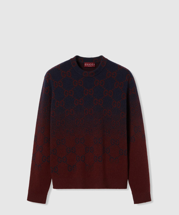구찌 GG 그라데이션 울 자카드 스웨터