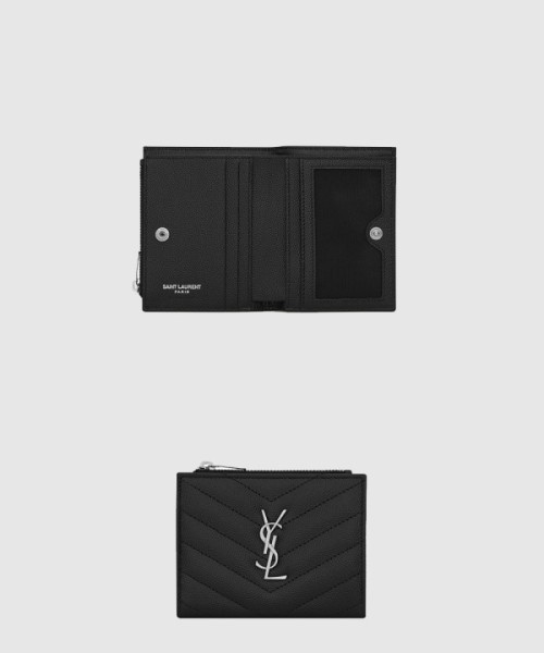 생로랑 모노그램 지퍼 카드지갑 575879