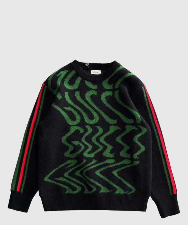 구찌 디테일 코튼 스웨터