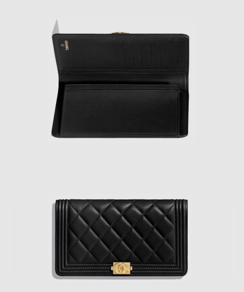 샤넬보이 플랩 장지갑 A80285