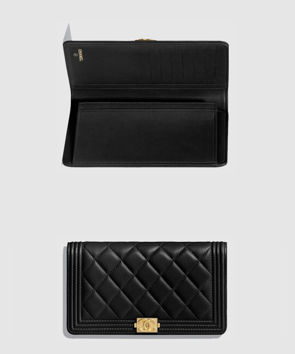 샤넬보이 플랩 장지갑 A80285