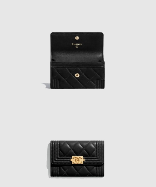 샤넬보이 플랩 카드지갑 A80603