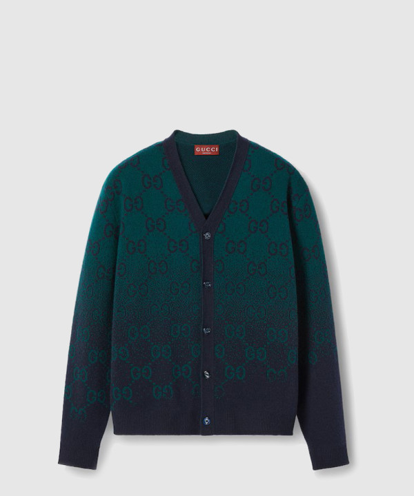 구찌 GG 그라데이션 울 자카드 가디건