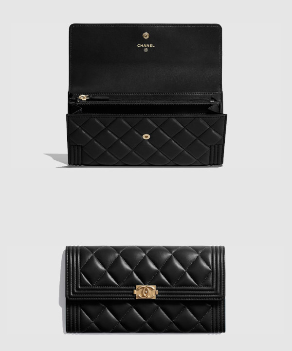 샤넬보이 플랩 장지갑 A80286