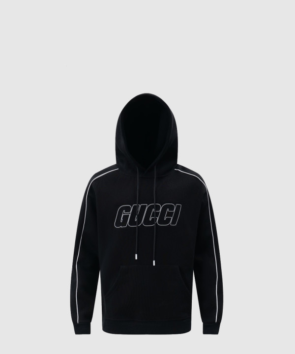 구찌 코튼 저지 후드 스웨트셔츠