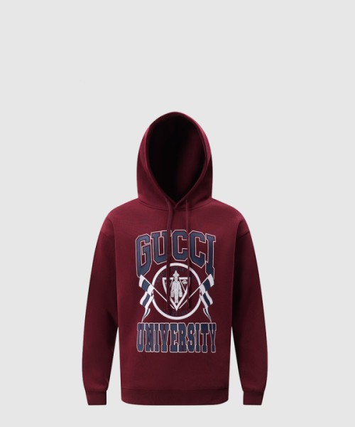 구찌 코튼 저지 프린트 후드 스웨트셔츠