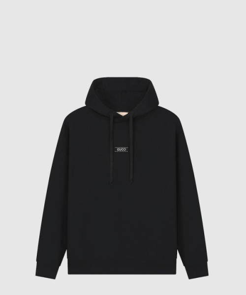 구찌 코튼 저지 후드 스웨트셔츠