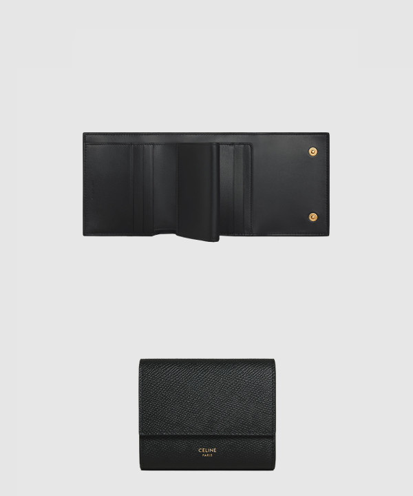 셀린느 스몰 3단 지갑 - 그레인 카프스킨 10D573