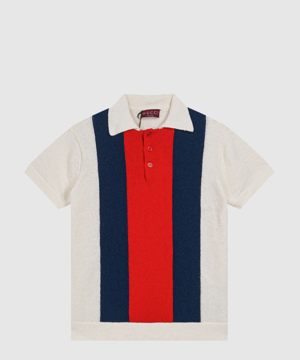 구찌 코튼 블렌드 테리 니트 폴로 셔츠