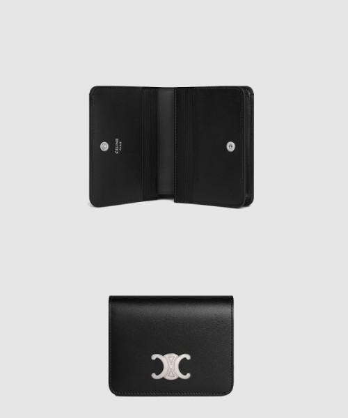 셀린느 트리옹프 컴팩트 지갑 샤이니 카프스킨 10K623