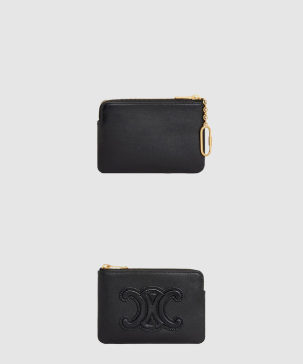 셀린느 트리오페 지퍼 카드 코인 지갑 10C663