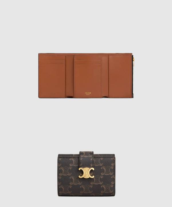 셀린느 니노 파인 스트랩 지갑 트리옹프 캔버스 10M962