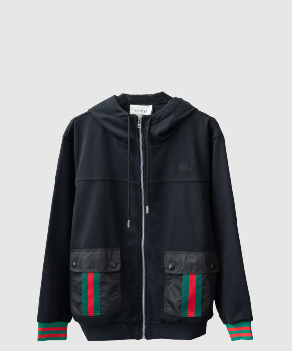 구찌 로고 쇼트 코트