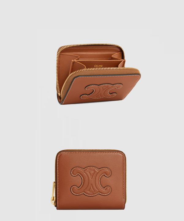 셀린느 퀴르 트리옹프 컴팩트 지퍼 지갑 10K533