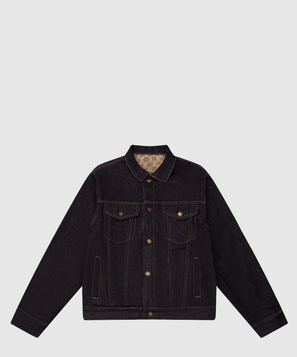 구찌 로고 쇼트 코트