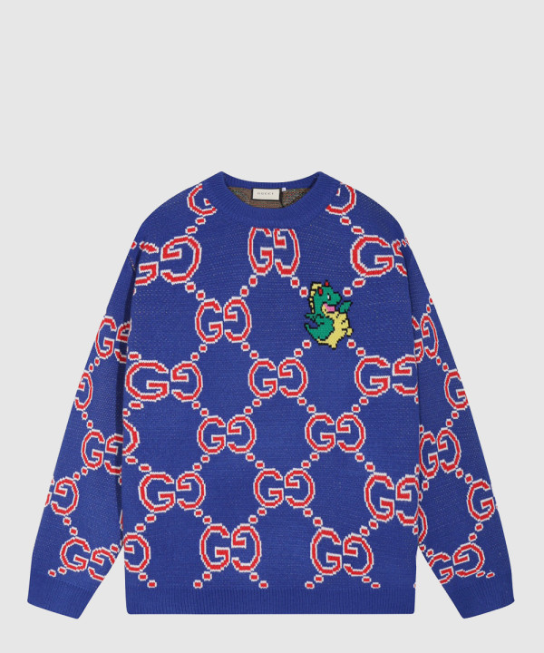 구찌 로고 니트 상의