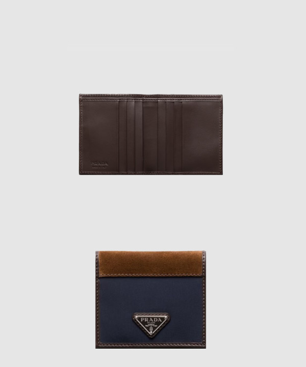 프라다 리나일론 앤 레더 월렛 2MO004