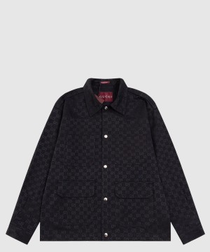 구찌 로고 쇼트 코트