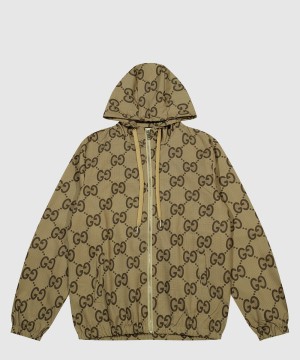 구찌 로고 쇼트 코트