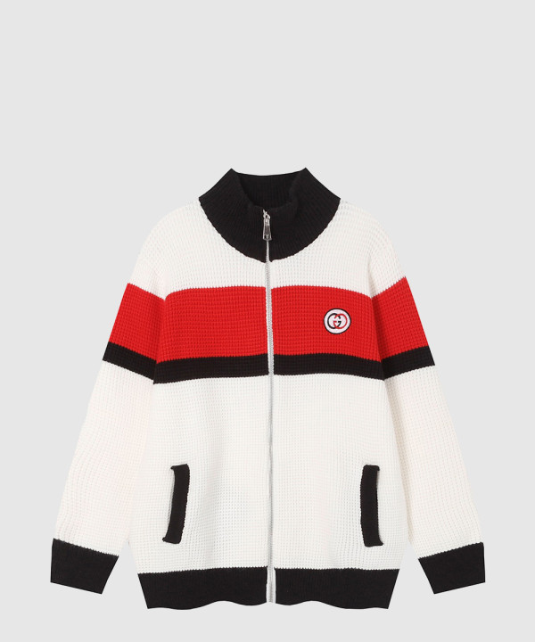 구찌 로고 니트 코트