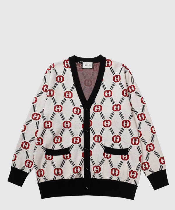 구찌 로고 니트 코트