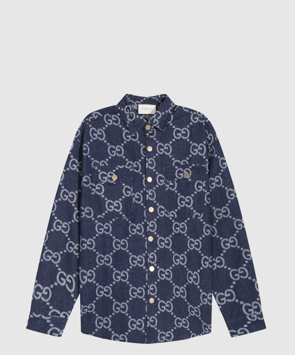 구찌 로고 프린트 셔츠 톱