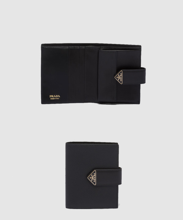 프라다 사피아노 및 가죽 반지갑 1MV204