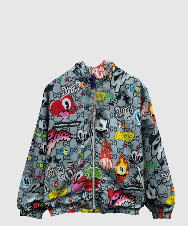 구찌 로고 쇼트 코트