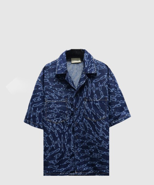 구찌 로고 프린트 셔츠 톱