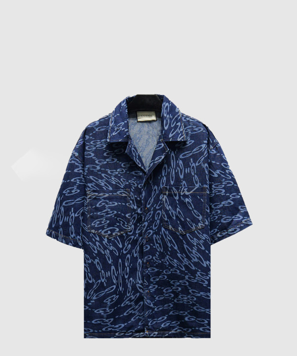 구찌 로고 프린트 셔츠 톱