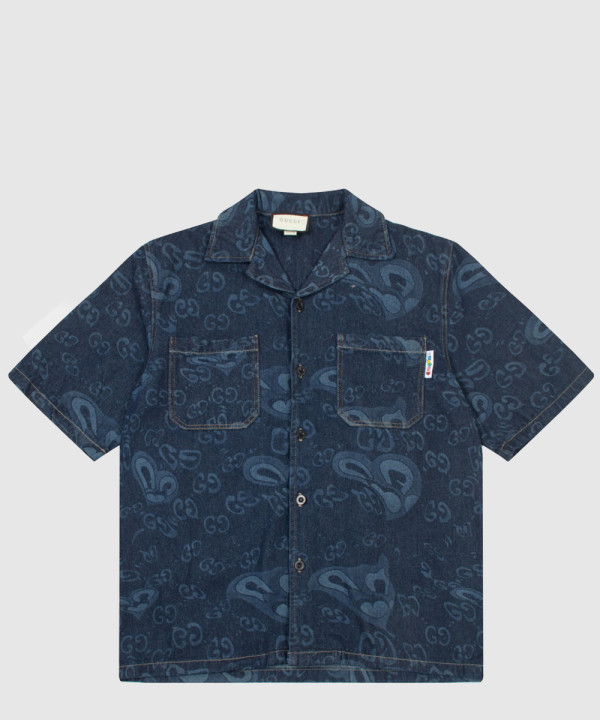 구찌 로고 프린트 셔츠 톱