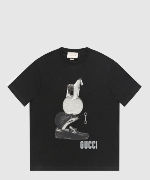 구찌 로고 프린트 반팔